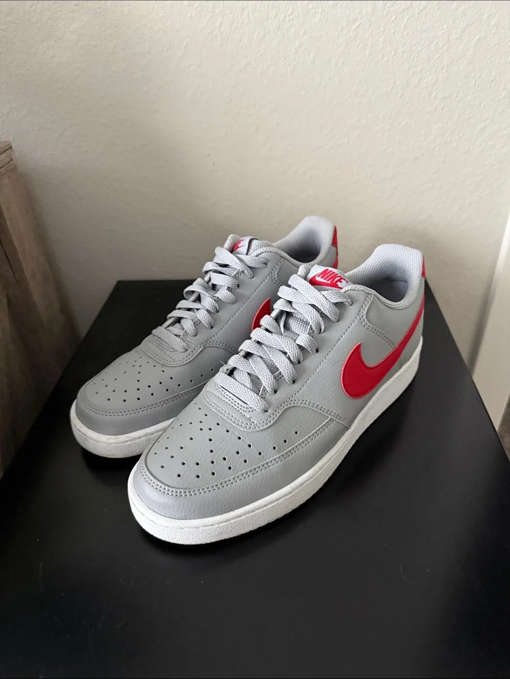Nike Court Vision Low Next Nature 'Wolf Grey University Red'